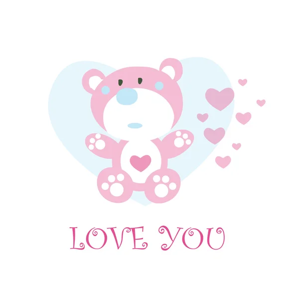 Älska dig teddy — Stock vektor