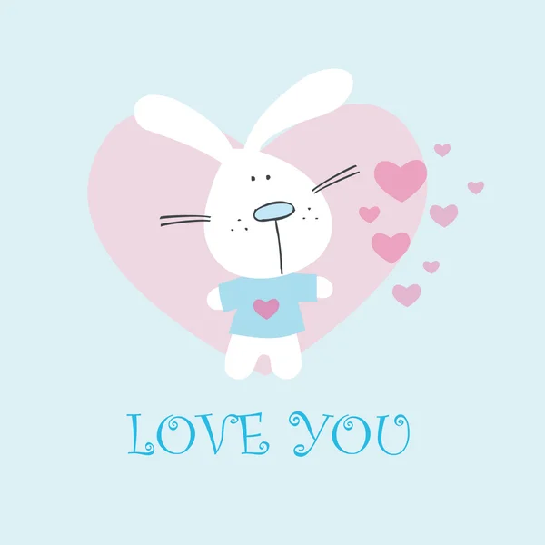 Hare, love you — Stock Vector