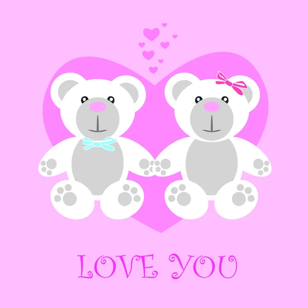 Love you Teddy bear — Stock Vector
