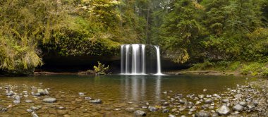 Upper Butte Creek Falls Oregon Panorama clipart