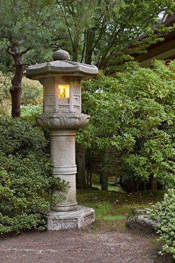 Stone Lantern at Japanese Garden 2 clipart