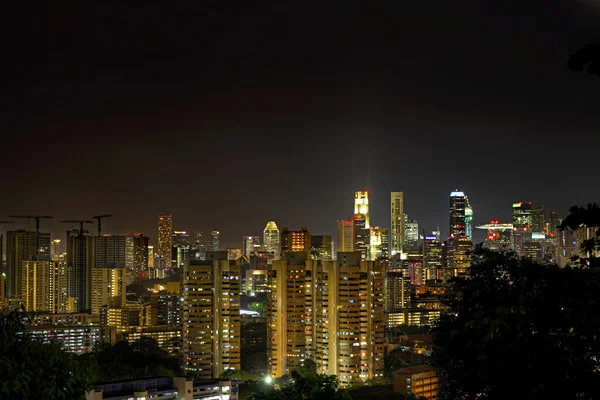 Singapore városkép éjjel — Stock Fotó