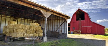 balya saman tarafından red barn panorama