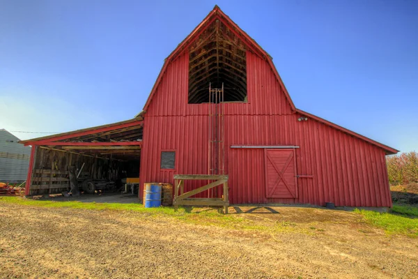 stock image Red Barn in Oregon Farmland