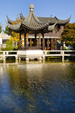 Pavilion and Teahouse at Chinese Garden clipart