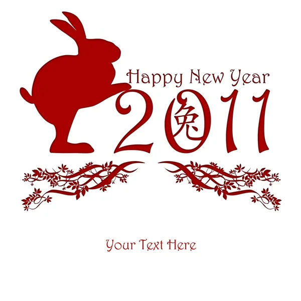Ano Novo Chinês Rabbit Holding 2011 — Fotografia de Stock