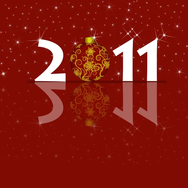 Felice anno nuovo 2011 Ornamento e scintille — Foto Stock