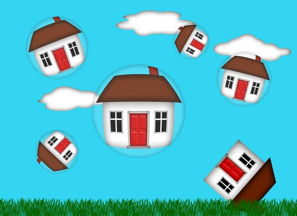 Immobiliare Bubble Burst alloggio — Foto Stock