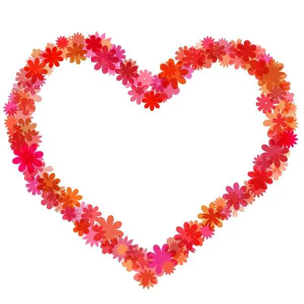 ボケの花の形の幸せなバレンタインの日の心 — ストック写真