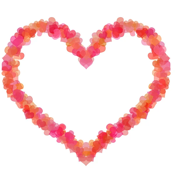 Glücklicher Valentinstag Herz Aus Herzförmigem Bokeh Illustration — Stockfoto