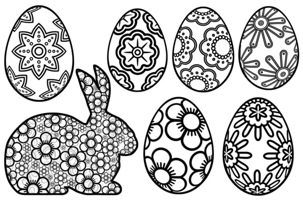 Mutlu Paskalya Günü Bunny Çiçek Yumurta Kağıt Kesme Illüstrasyon — Stok fotoğraf