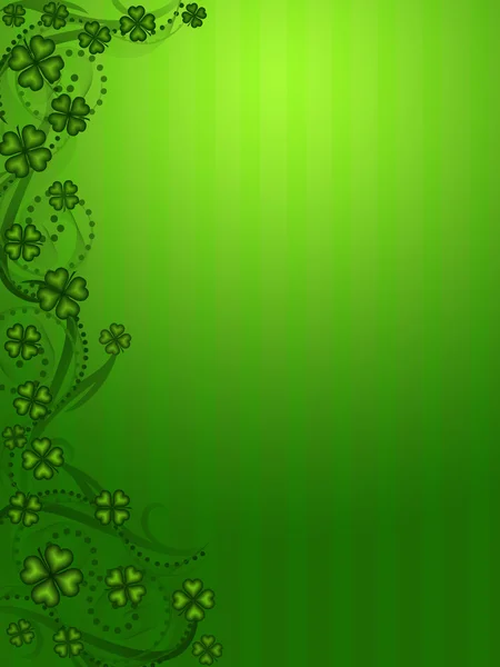 Gelukkige shamrock vier leaf clover verticale achtergrond — Stockfoto