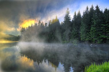 Sunrise Over Trillium Lake Oregon clipart