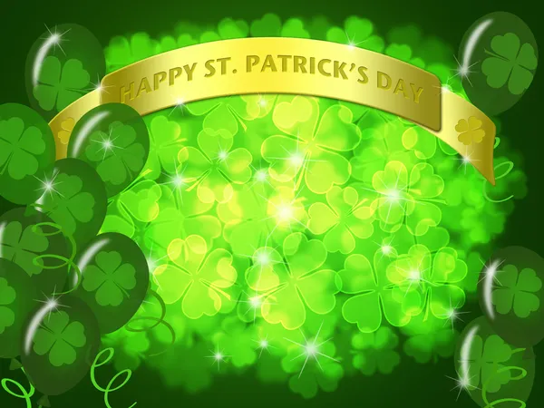 St Patricks Day Two Green Beers Banner Shamrock — Stock Photo, Image