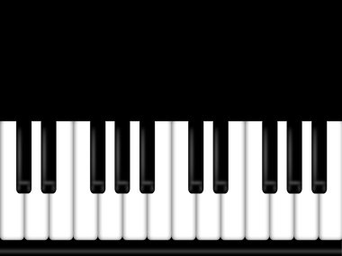 Piyano Klavye Siyah ve beyaz arka plan