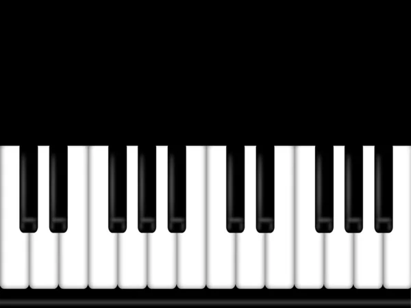 Piano keyboard svart och vit bakgrund — Stockfoto
