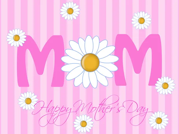 Happy Mothers Day with Daisy Flowers — Stock Photo, Image