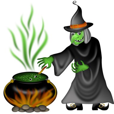 Halloween Witch Illustration clipart