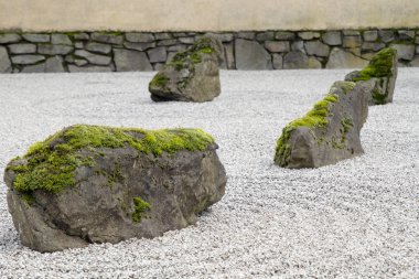 Japon taş ve kum Bahçe bakış