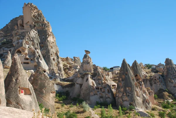 Città rupestre a Goreme (Cappadocia ) — Foto Stock