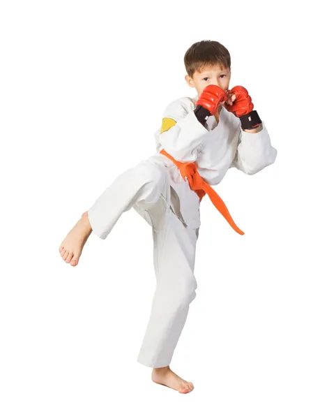 Aikido boy.martial kunst — Stockfoto