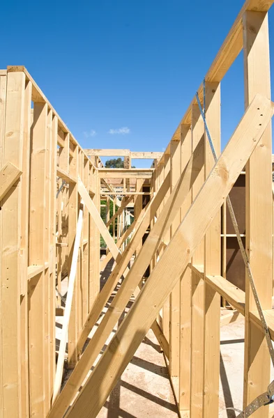 Nuevo marco de construcción de viviendas — Foto de Stock