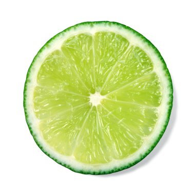 Slice of fresh lime clipart