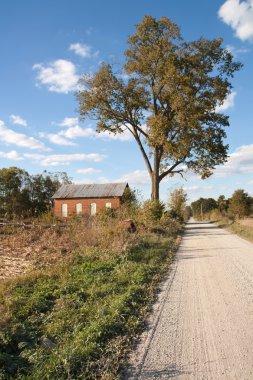 Indiana dikey terkedilmiş tek odalı okul binası