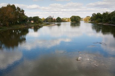 View of the Wabash River near Logansport, Indiana clipart