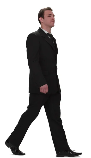 Image Young Businessman Walking Isolated White Background — Stock Photo, Image
