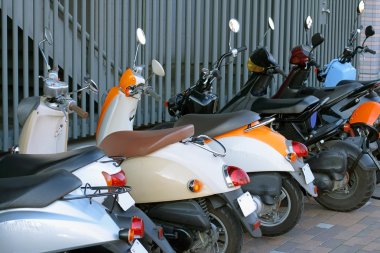 Scooters parking clipart