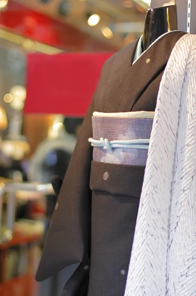 Giriş Düğüm Japon City Selective Odaklanmak Belirli Kimono Mağazasında — Stok fotoğraf