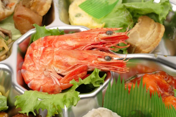 Shrimp Tray Detail — Stockfoto