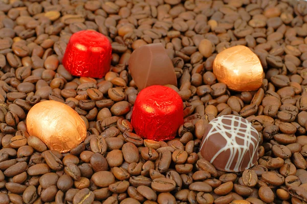 Chocolates coffee — Stock Photo, Image