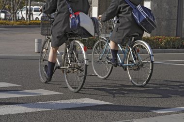 Japanese schoolgirls clipart