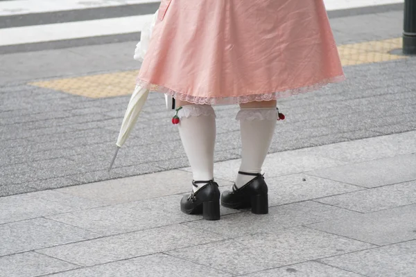 Gothic κορίτσι πόδια λεπτομέρεια — Φωτογραφία Αρχείου