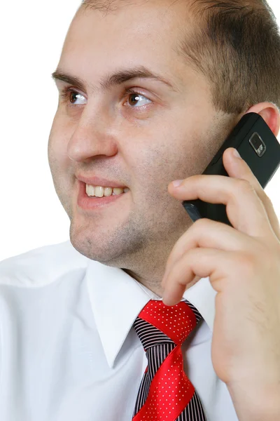 Молодой Человек Говорит Телефону Считает Деньги Офис Другое Дело — стоковое фото