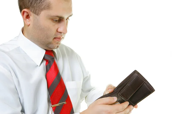 Молодий Бізнес Людина Розмовляє Телефону Рахує Гроші Офіс Інше Питання — стокове фото