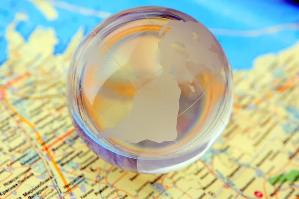 Glass sphere and maps