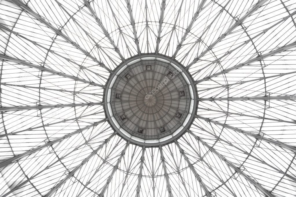 Abstract of Glass dome with decorations