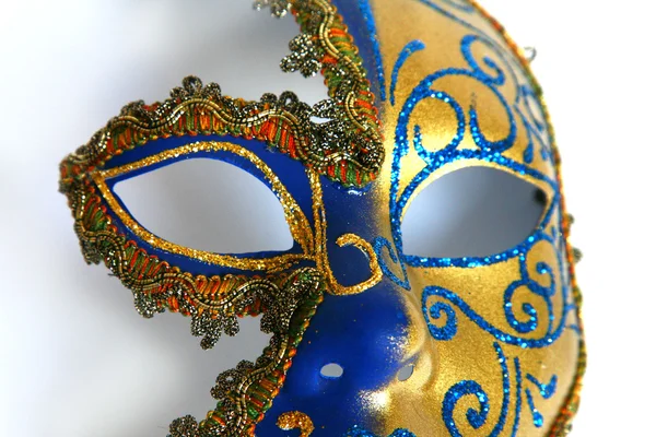Маска. Золота блакитна венеціанська маска — стокове фото