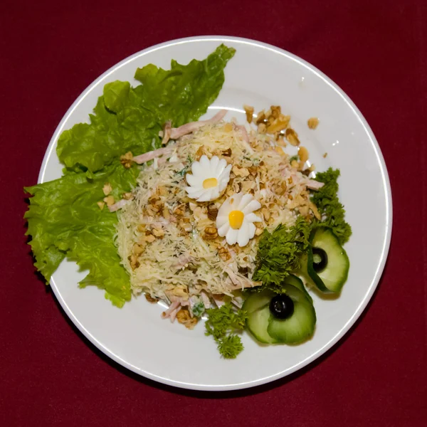 stock image Food.Dish on a white plate. Fresh it is prepared