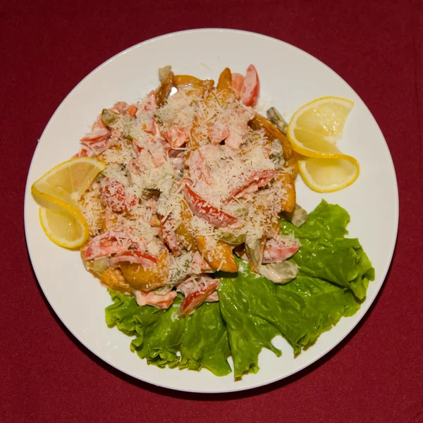 stock image Food.Dish on a white plate. Fresh it is prepared