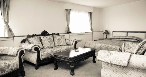 Hotel Suite Obývací Pokoj Krásným Interiérem — Stock fotografie