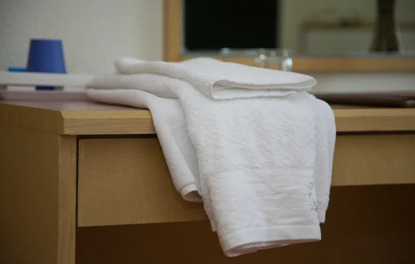 stock image Towel.Bathroom interior of brand new luxury resort hotel