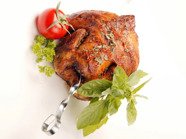 Chicken on spit — Stock Photo, Image