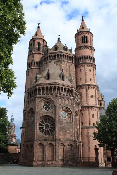 Όμορφο Καθεδρικό Ναό Που Βρίσκεται Στην Σκουλήκια Ρηνανία Παλατινάτο Γερμανία Royalty Free Εικόνες Αρχείου