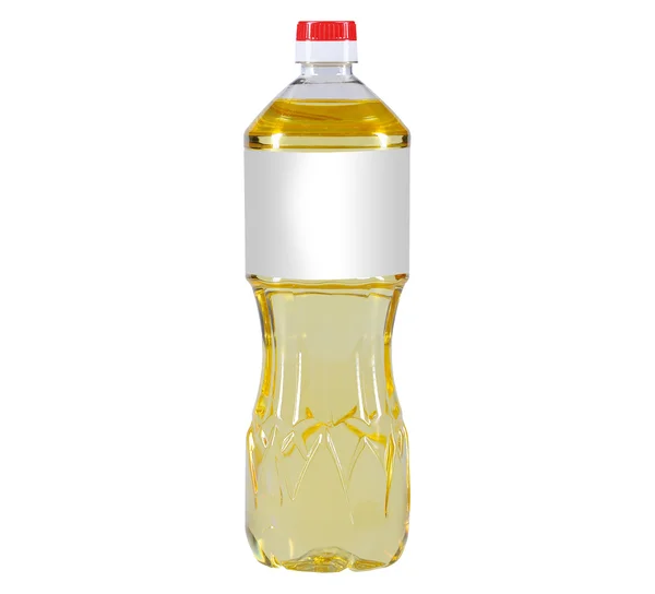 Kochölflasche Auf Weißem Hintergrund Stockfoto