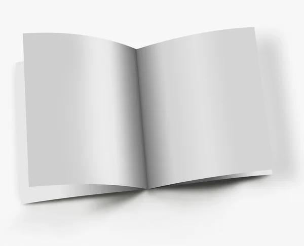 Ανοίξτε Φυλλάδιο Που Απομονώνονται Λευκό Φόντο — Φωτογραφία Αρχείου