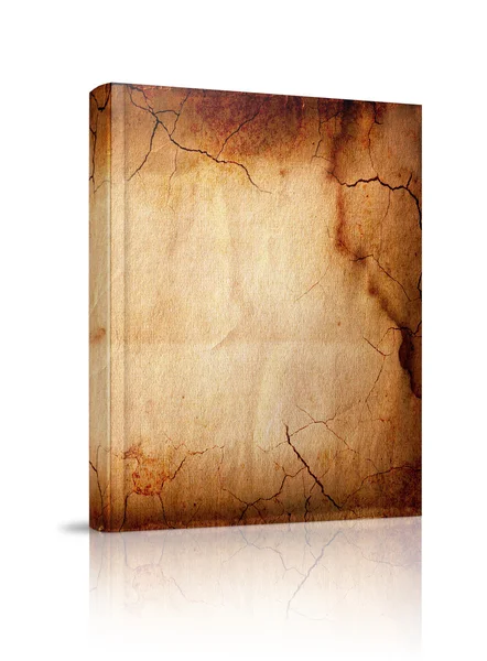 stock image Antique old book cover on a white background